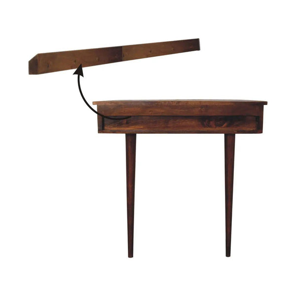 Backless Mounted Chestnut Console