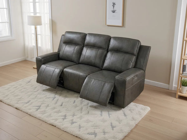 Barcelona Grey 3 Seater Electric Recliner Sofa – Upholstered Living Room Sofa