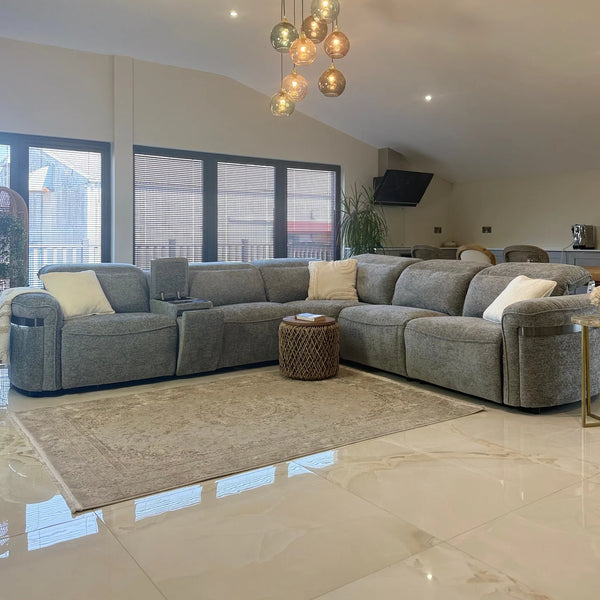 Bicester Grey Large Corner Modular Electric Recliner Sofa – Modern Living Room Seating