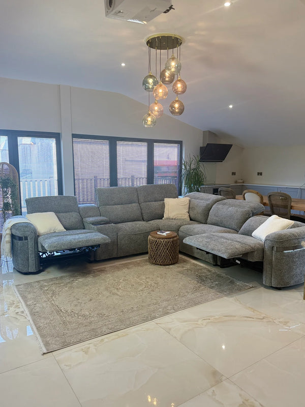 Bicester Grey Large Corner Modular Electric Recliner Sofa – Modern Living Room Seating
