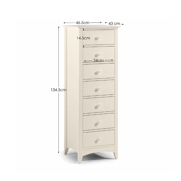 CAMEO 7 DRAWER NARROW CHEST - Living with Luxury