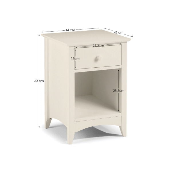 Cameo 1 Drawer Bedside - Living with Luxury