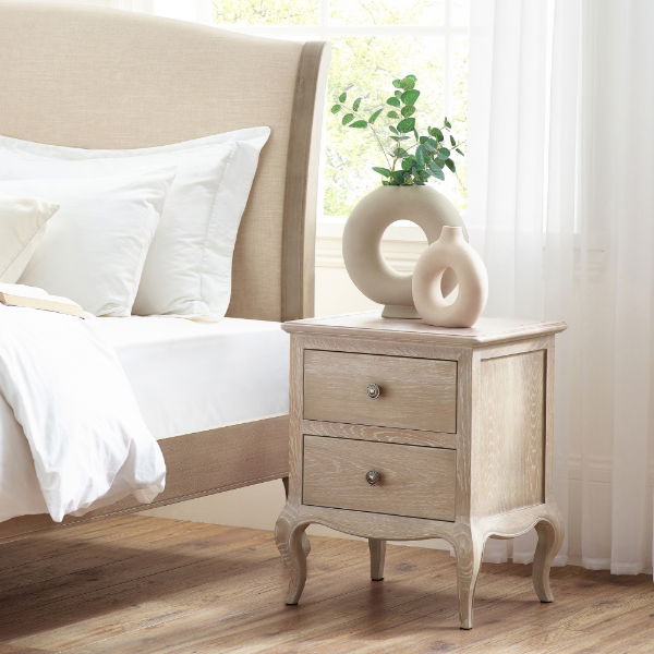 Camille 2-Drawer Bedside Table – - Living with Luxury