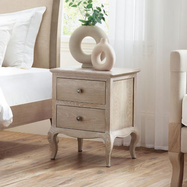 Camille 2-Drawer Bedside Table – - Living with Luxury