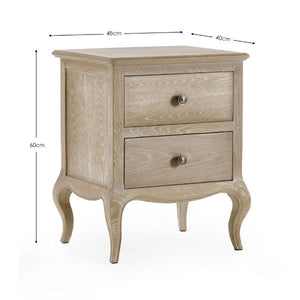 Camille 2-Drawer Bedside Table – - Living with Luxury