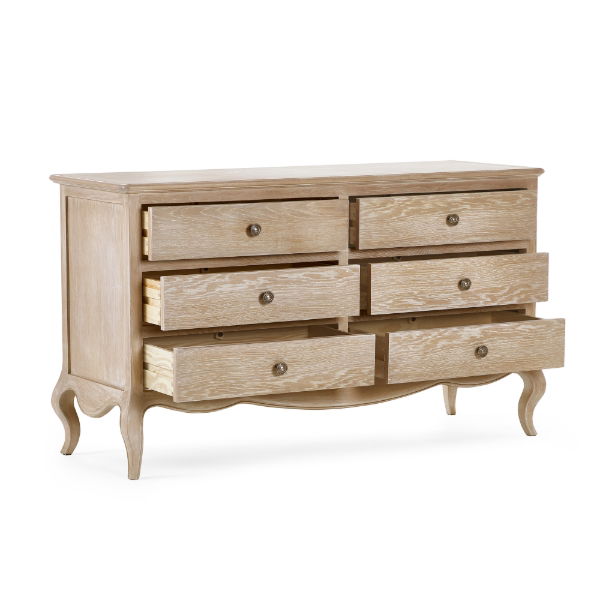 Camille 6 Drawer Wide Chest – - Living with Luxury