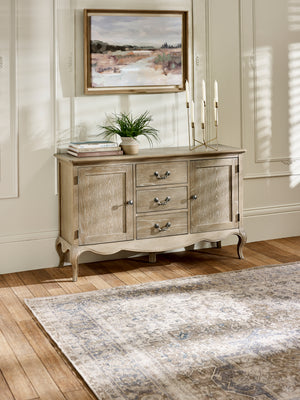 Camille French Style 2 Door 3 Drawer Sideboard - Limed Oak - Living with Luxury