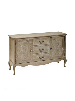 Camille French Style 2 Door 3 Drawer Sideboard - Limed Oak - Living with Luxury