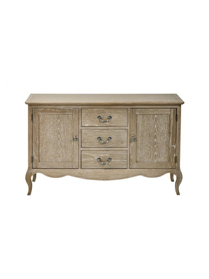 Camille French Style 2 Door 3 Drawer Sideboard - Limed Oak - Living with Luxury