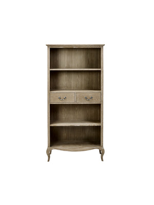 Camille French Style 2 Drawer Bookcase - Limed Oak - Living with Luxury