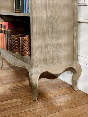 Camille French Style 2 Drawer Bookcase - Limed Oak - Living with Luxury