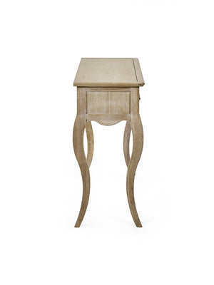 Camille French Style 2 Drawer Console Table - Limed Oak - Living with Luxury