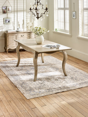 Camille French Style 6 Seater Extending Dining Table - Limed Oak - Living with Luxury