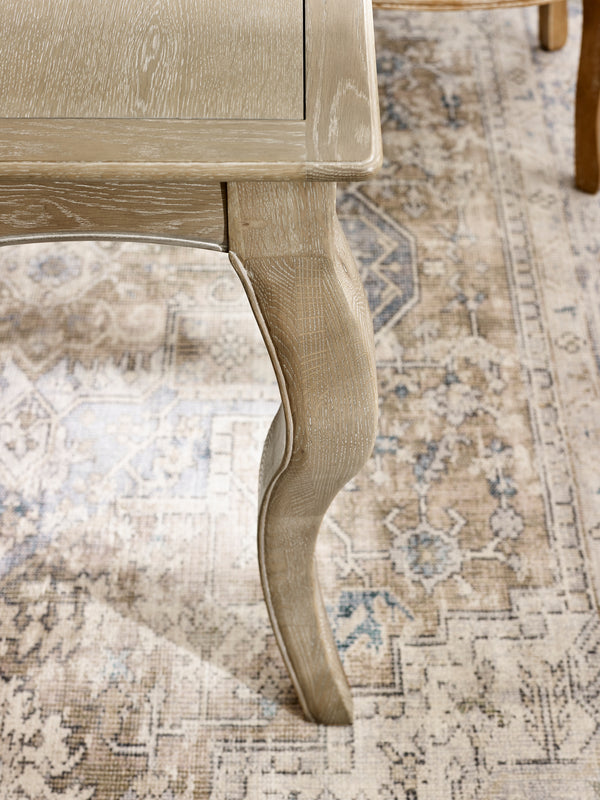 Camille French Style 6 Seater Extending Dining Table - Limed Oak - Living with Luxury