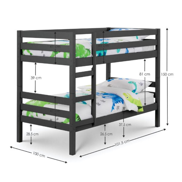 CAMDEN BUNK BED ANTHRACITE - Living with Luxury