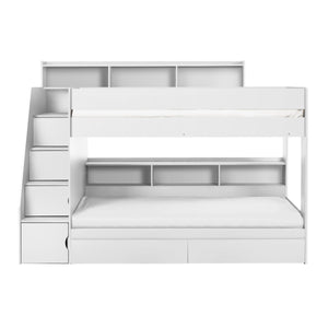 CAMELOT STAIRCASE BUNK ALL WHITE - Living with Luxury