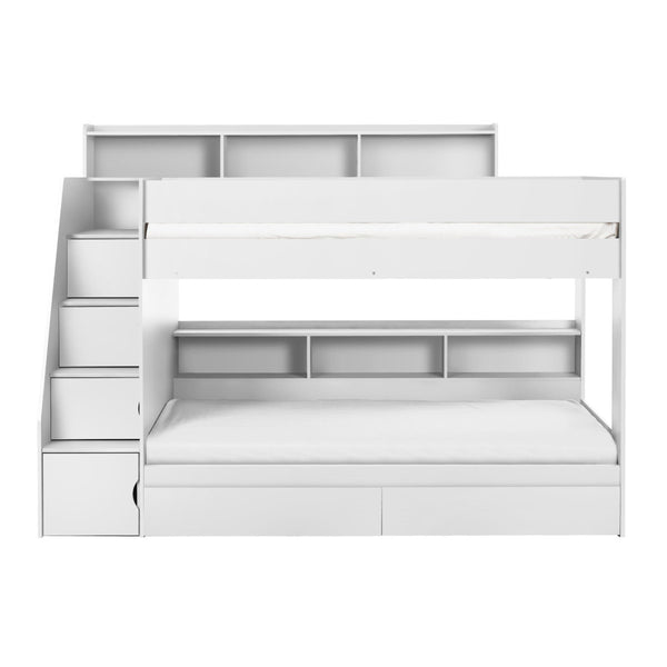 CAMELOT STAIRCASE BUNK ALL WHITE - Living with Luxury