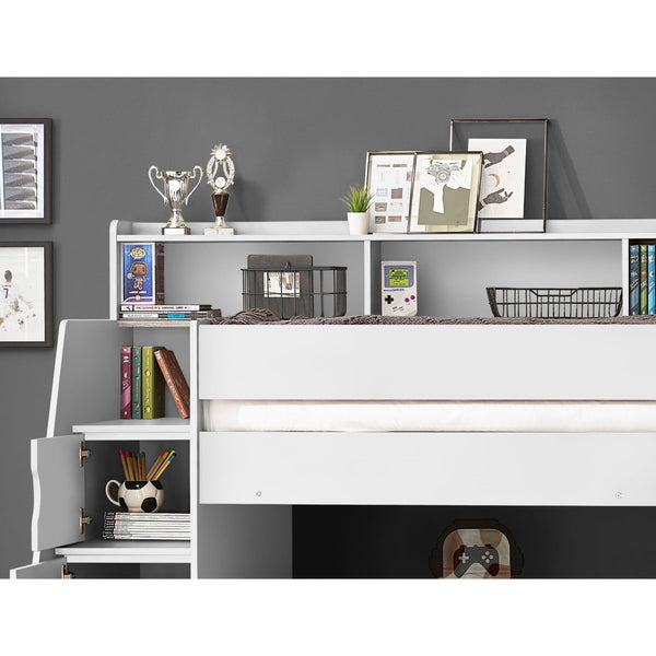CAMELOT STAIRCASE BUNK ALL WHITE - Living with Luxury