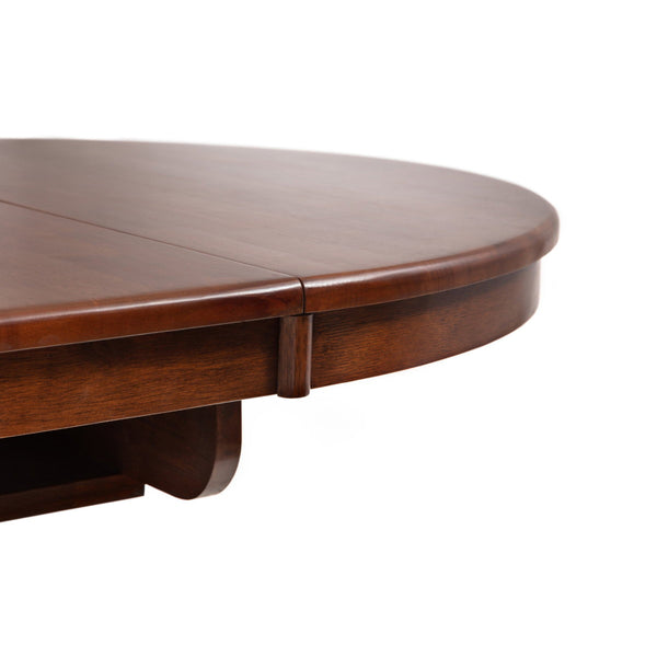 CANTERBURY ROUND TO OVAL EXTENDING TABLE - MAHOGANY - Living with Luxury