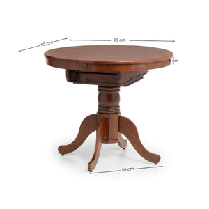 CANTERBURY ROUND TO OVAL EXTENDING TABLE - MAHOGANY - Living with Luxury