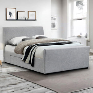 Capri Fabric Storage Bed Frame – Light Grey - Living with Luxury