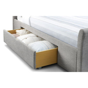 Capri Fabric Storage Bed Frame – Light Grey - Living with Luxury