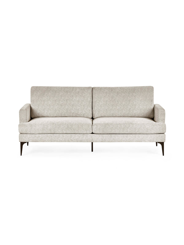 Carrera Oyster Cream Chenille 3 Seater Sofa - Living with Luxury