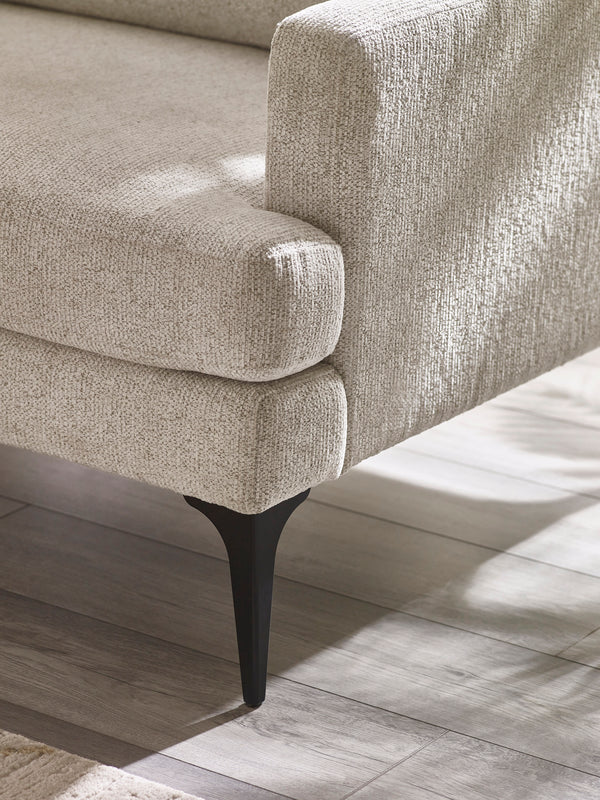 Carrera Oyster Cream Chenille 3 Seater Sofa - Living with Luxury
