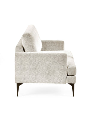 Carrera Oyster Cream Chenille 2 Seater Sofa - Living with Luxury