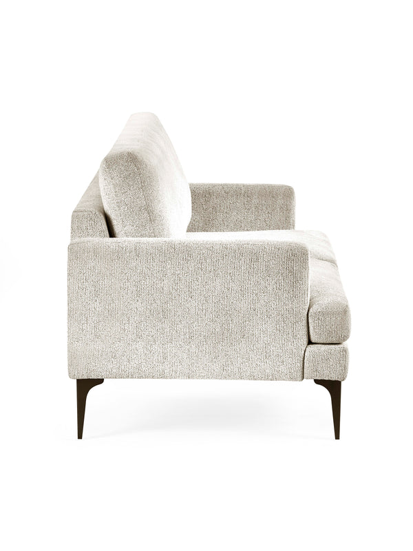 Carrera Oyster Cream Chenille 2 Seater Sofa - Living with Luxury