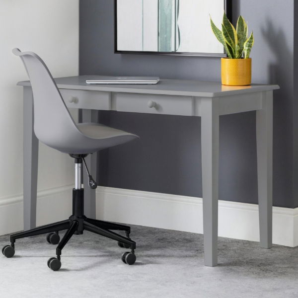 Carrington Grey Lacquer Desk - Living with Luxury