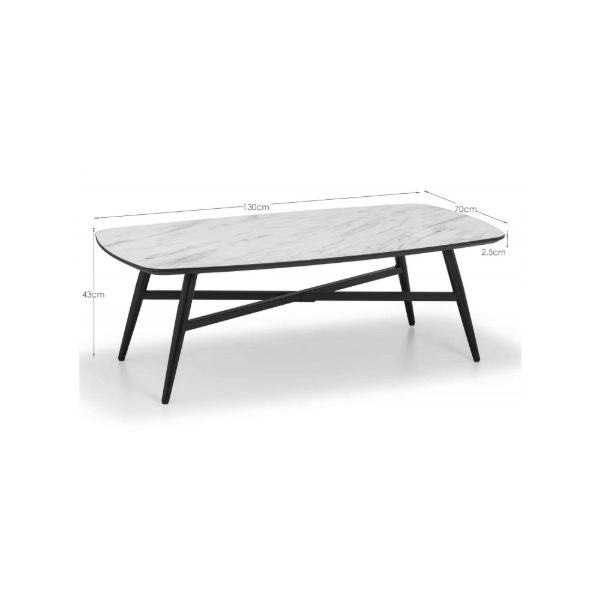 Caruso Marble Effect Coffee Table - Living with Luxury