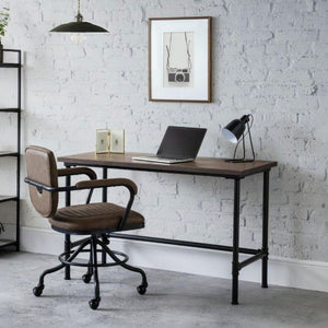 Carnegie Industrial Desk – Mocha Elm - Living with Luxury