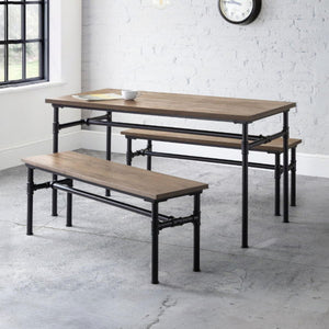 Carnegie Industrial Bench – Mocha Elm - Living with Luxury