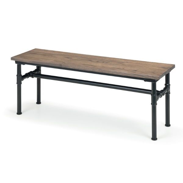Carnegie Industrial Bench – Mocha Elm - Living with Luxury