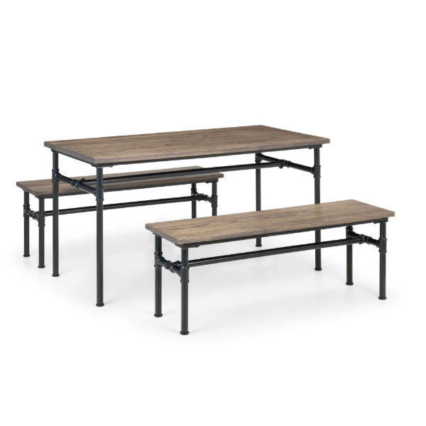 Carnegie Industrial Bench – Mocha Elm - Living with Luxury