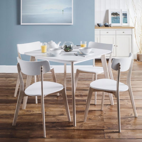 Casa Square Dining Table – White &amp; Limed Oak - Living with Luxury