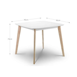 Casa Square Dining Table – White &amp; Limed Oak - Living with Luxury