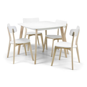 Casa Square Dining Table – White &amp; Limed Oak - Living with Luxury