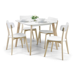 Casa Square Dining Table – White &amp; Limed Oak - Living with Luxury