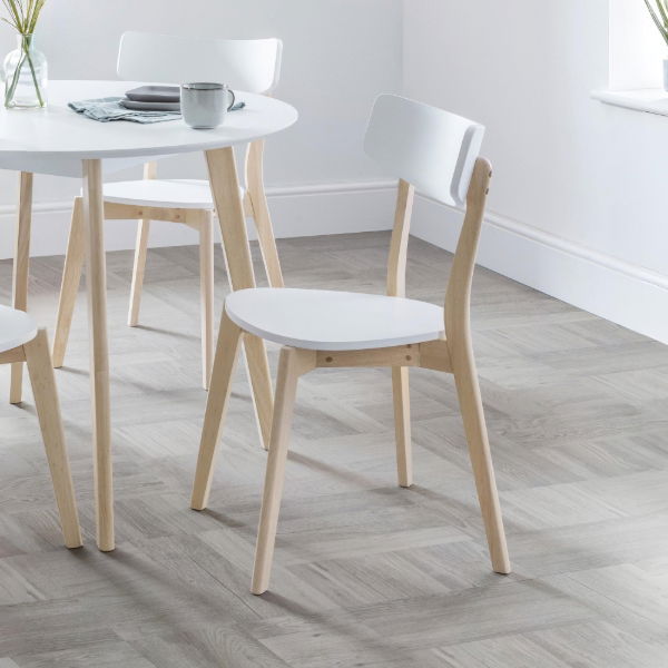 Casa Dining Chair – White &amp; Limed Oak - Living with Luxury