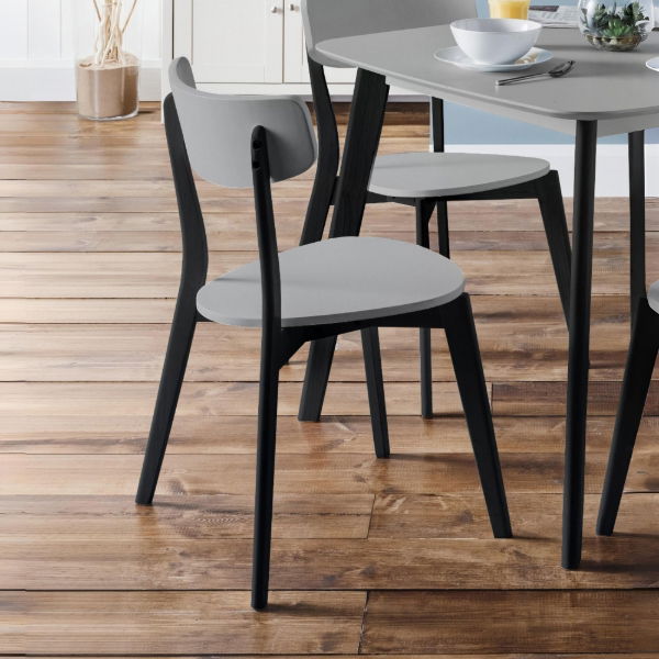 Casa Dining Chair – Grey &amp; Black - Living with Luxury