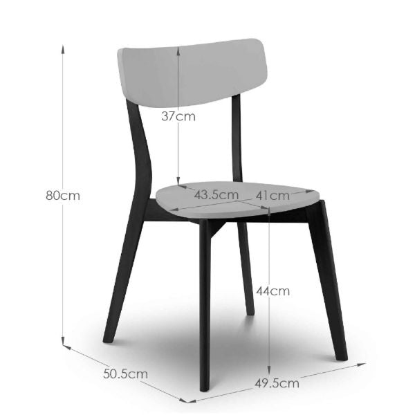 Casa Dining Chair – Grey &amp; Black - Living with Luxury