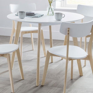 CASA ROUND DINING TABLE WHITE/OAK - Living with Luxury