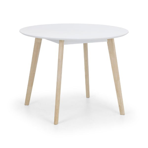 CASA ROUND DINING TABLE WHITE/OAK - Living with Luxury