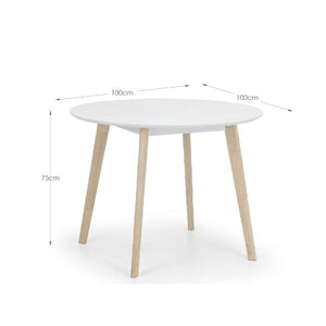 CASA ROUND DINING TABLE WHITE/OAK - Living with Luxury