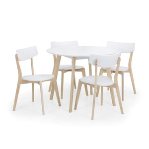 CASA ROUND DINING TABLE WHITE/OAK - Living with Luxury