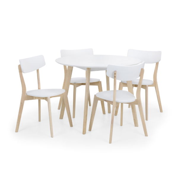 CASA ROUND DINING TABLE WHITE/OAK - Living with Luxury