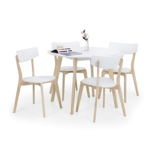 CASA ROUND DINING TABLE WHITE/OAK - Living with Luxury