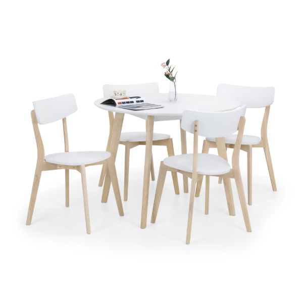 CASA ROUND DINING TABLE WHITE/OAK - Living with Luxury